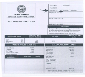 Tax Bill Sample